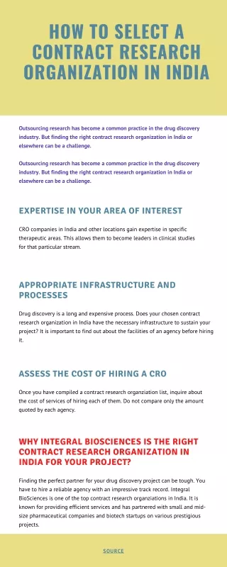 how to select a contract research organization