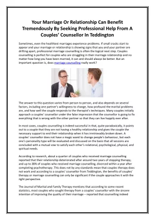 your marriage or relationship can benefit