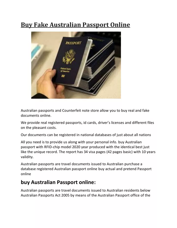 buy fake australian passport online