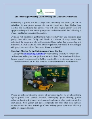 Lawn Mowing Ballarat services at Affordable Price