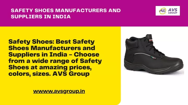 safety shoes manufacturers and suppliers in india