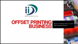 Offset Printing Business- IID