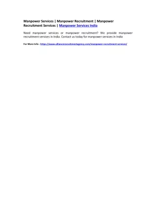 manpower services manpower recruitment manpower