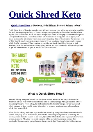 5 Common Stereotypes When It Comes To Quick Shred Keto.