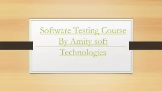 software testing course by amity soft technologies