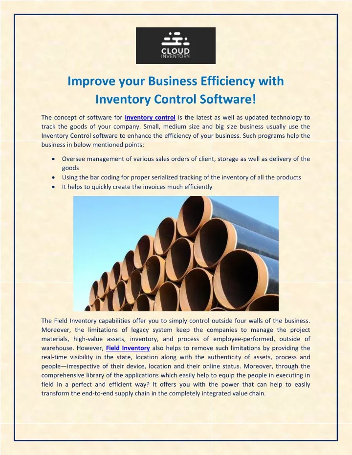 improve your business efficiency with inventory