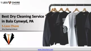 Best Dry Cleaning Service in Bala Cynwyd, Philadelphia | 1LessChore