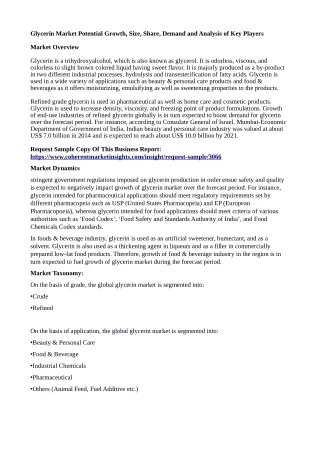 glycerin market potential growth size share