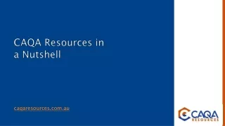 caqa resources in a nutshell