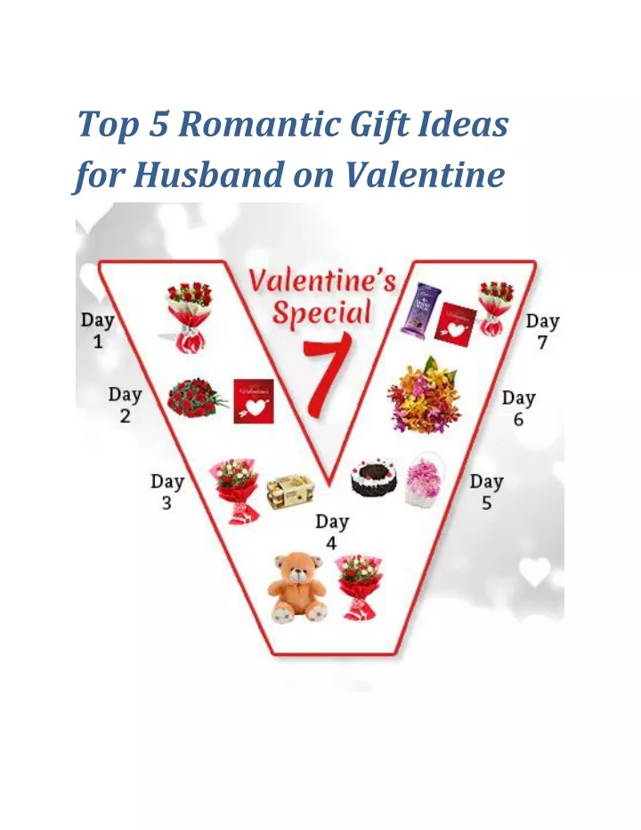 top 5 romantic gift ideas for husband on valentine