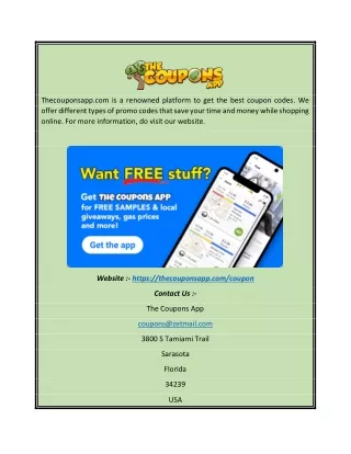 Promo Codes | Thecouponsapp.com