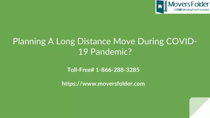 planning a long distance move during covid 19 pandemic