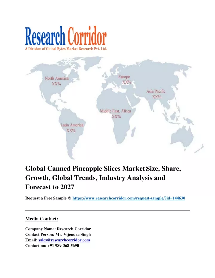 global canned pineapple slices market size share