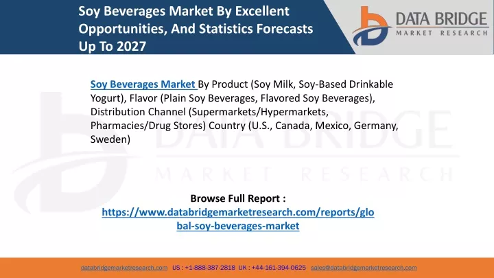 soy beverages market by excellent opportunities
