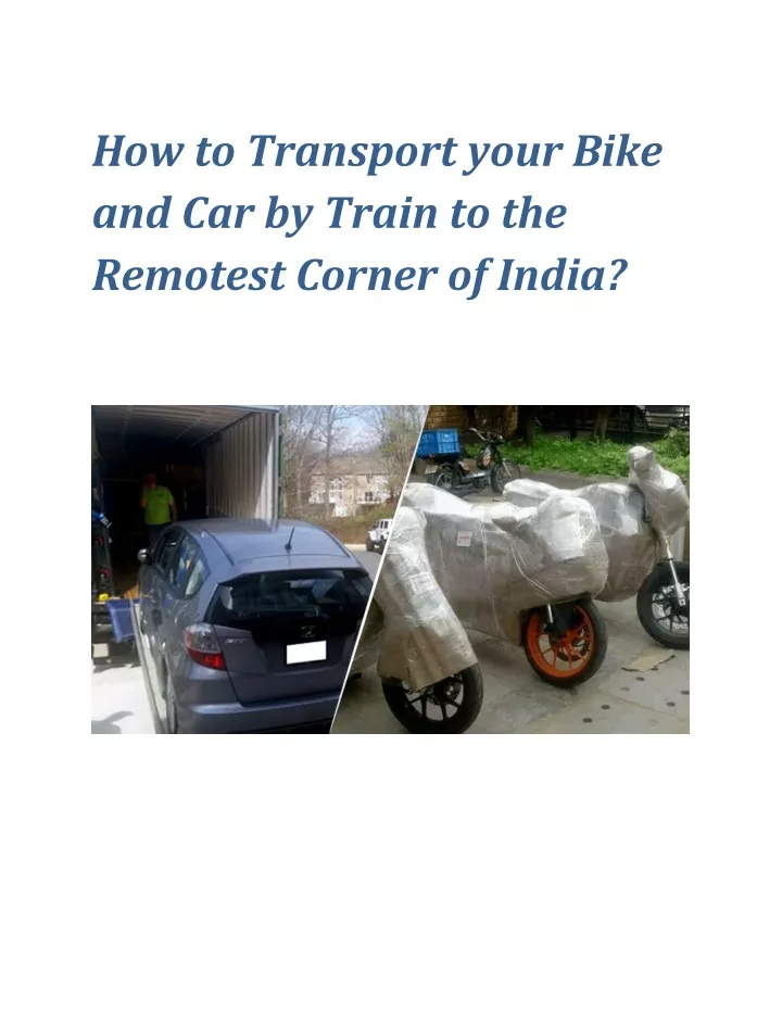 how to transport your bike and car by train