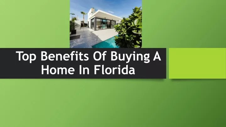 top benefits of buying a home in florida