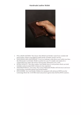 handmade leather wallet