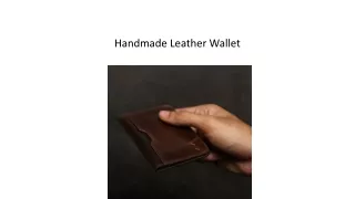 handmade leather wallet