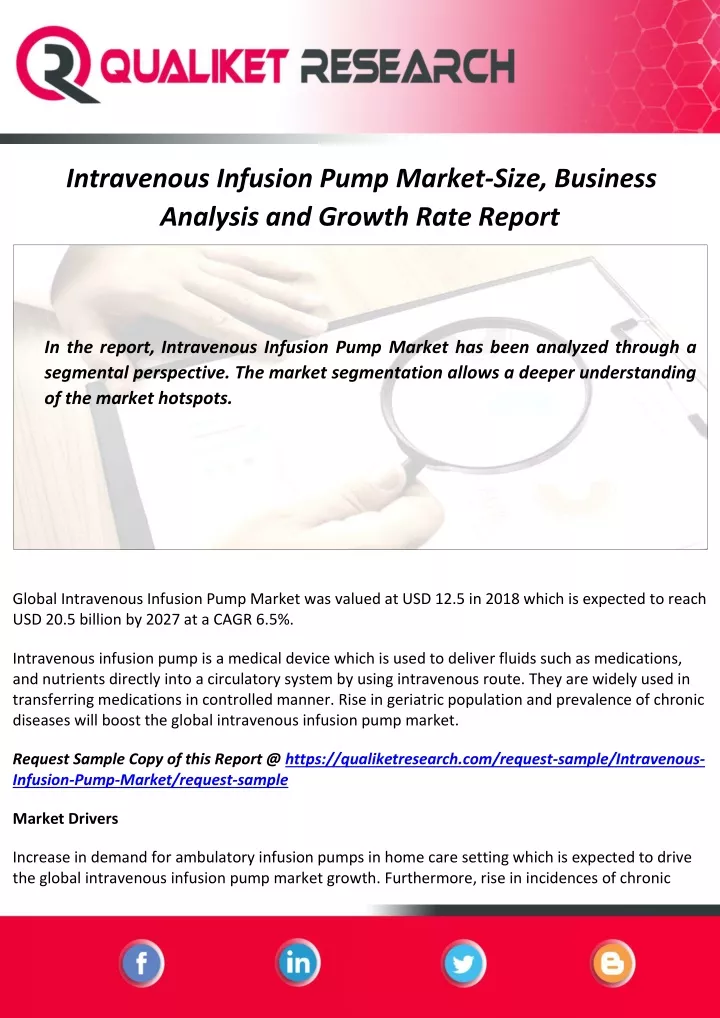 intravenous infusion pump market size business