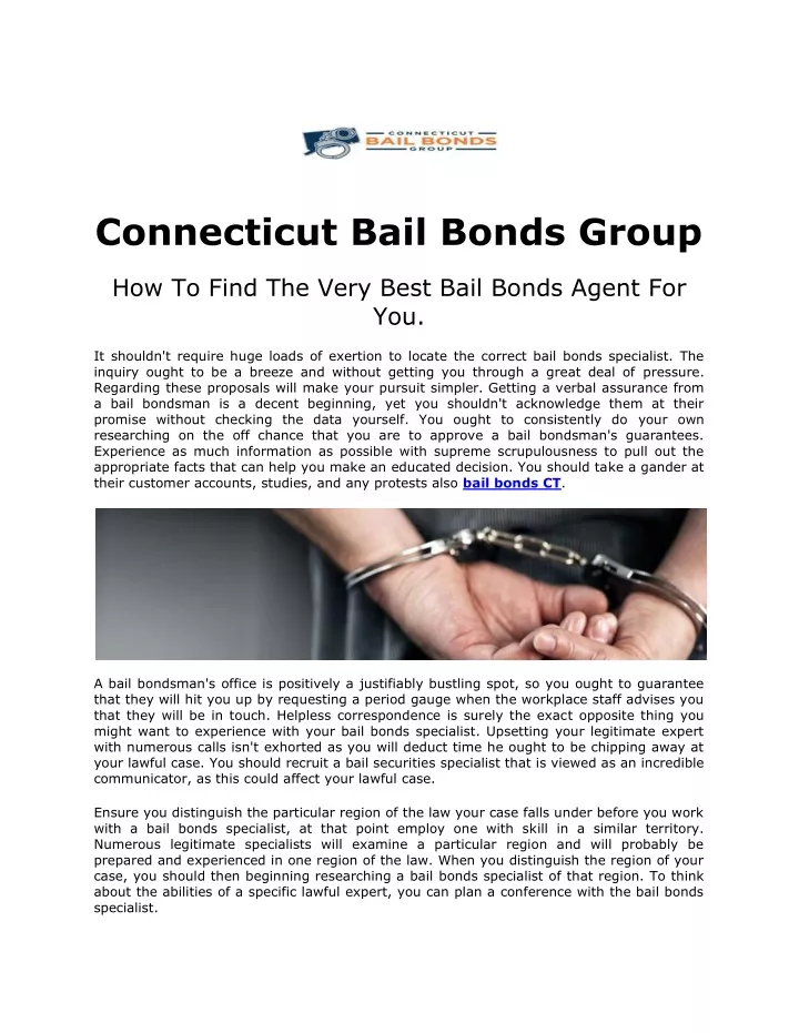 connecticut bail bonds group