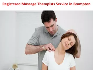 Registered Massage Therapists Service in Brampton