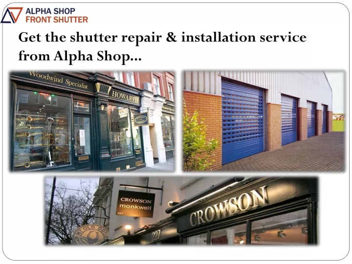 get the shutter repair installation service from