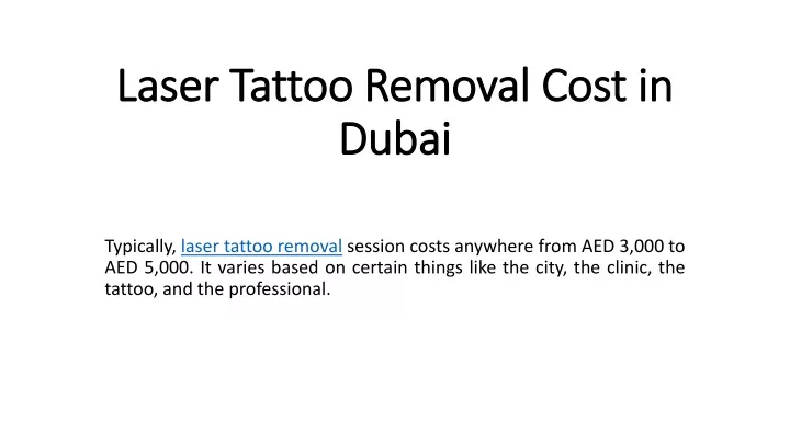 laser tattoo removal cost in dubai