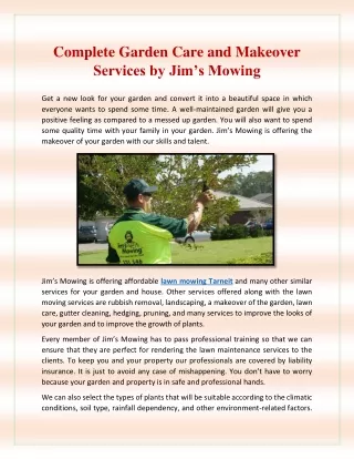complete garden care and makeover services