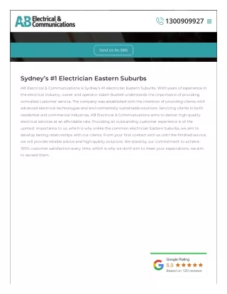 Electrician Eastern Suburbs