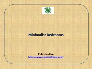 Minimalist Bedrooms