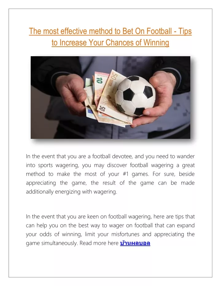 the most effective method to bet on football tips
