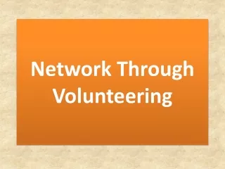 Network Through Volunteering