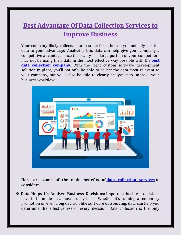 best advantage of data collection services