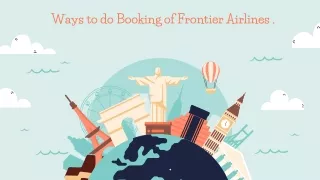 ways to do booking of frontier airlines
