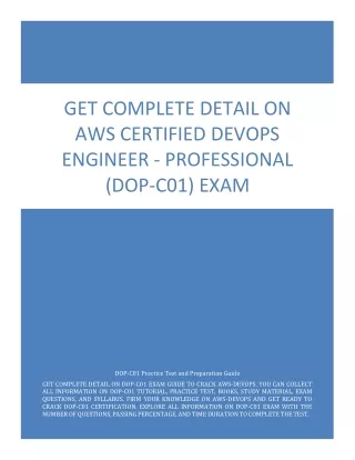 get complete detail on aws certified devops