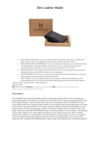 slim leather wallet