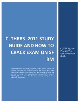 c thr83 2011 study guide and how to crack exam