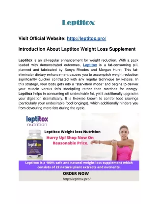 What is Leptitox? Is it a legit Weight Loss Supplement?