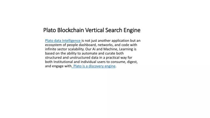 plato blockchain vertical search engine