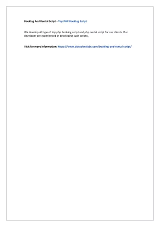 booking and rental script top php booking script