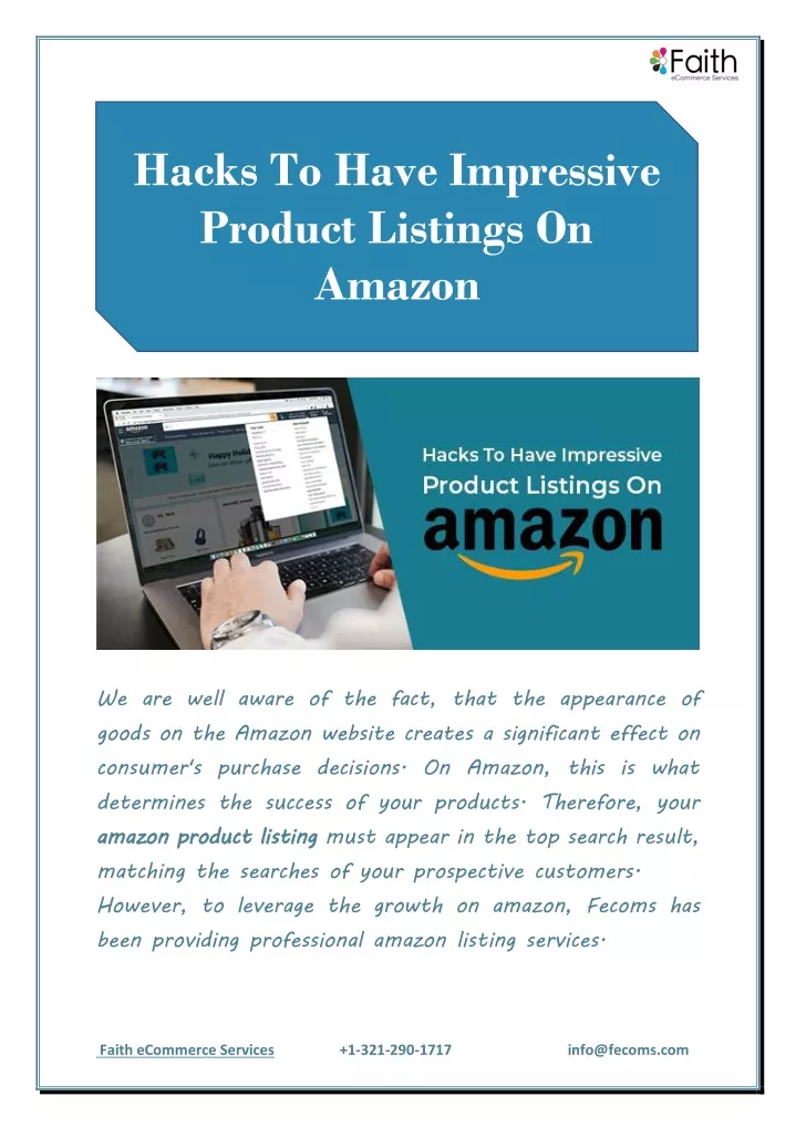 hacks to have impressive product listings