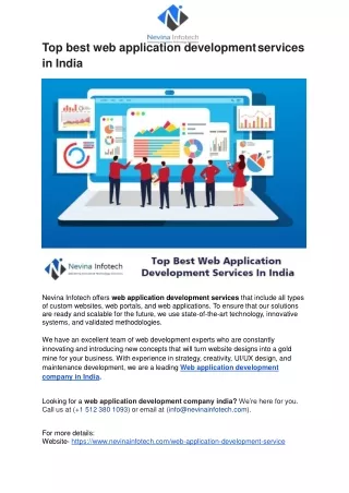 top best web application development services