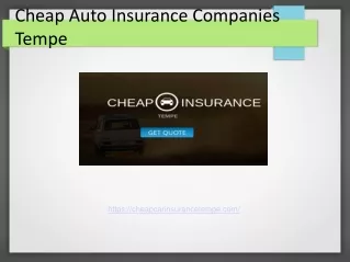 Cheap Auto Insurance Tempe