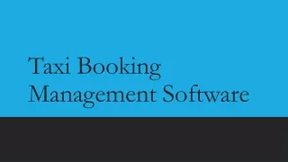 taxi booking management software