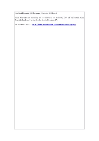 hire best riverside seo company riverside
