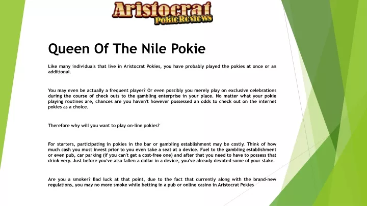 queen of the nile pokie