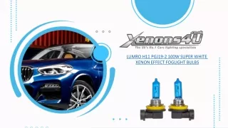 lumro h11 pgj19 2 100w super white xenon effect