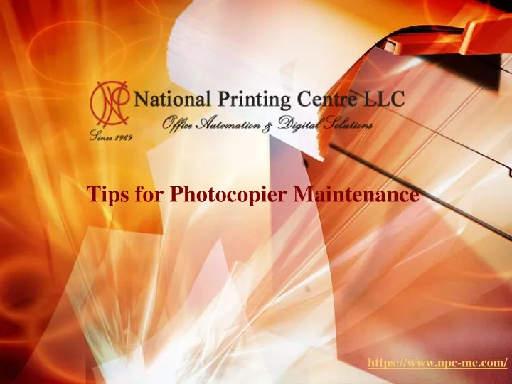 tips for photocopier maintenance