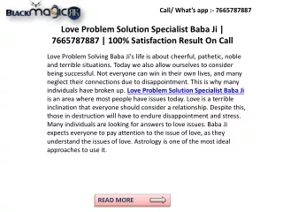 Love Problem Solution Specialist Baba Ji | 7665787887 | 100% Satisfaction Result On Call