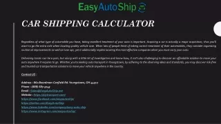 car shipping calculator
